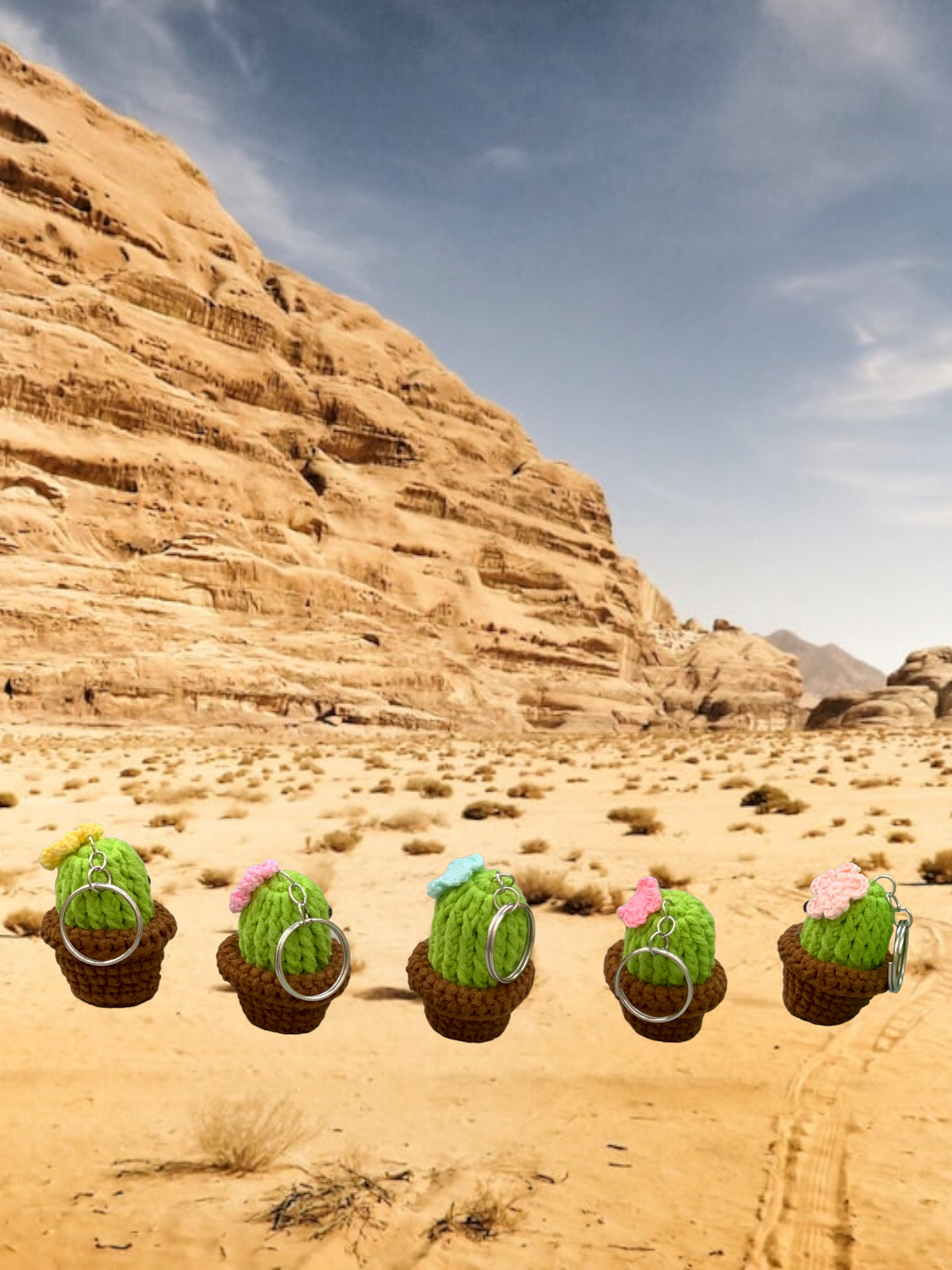 Tiny Cactus Keychain