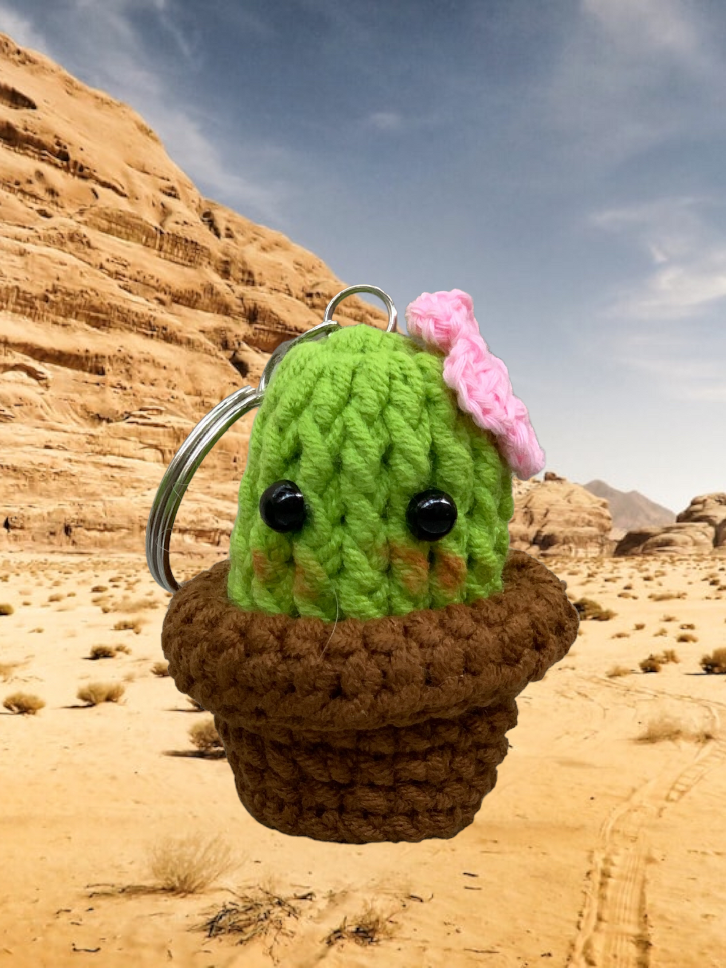 Tiny Cactus Keychain